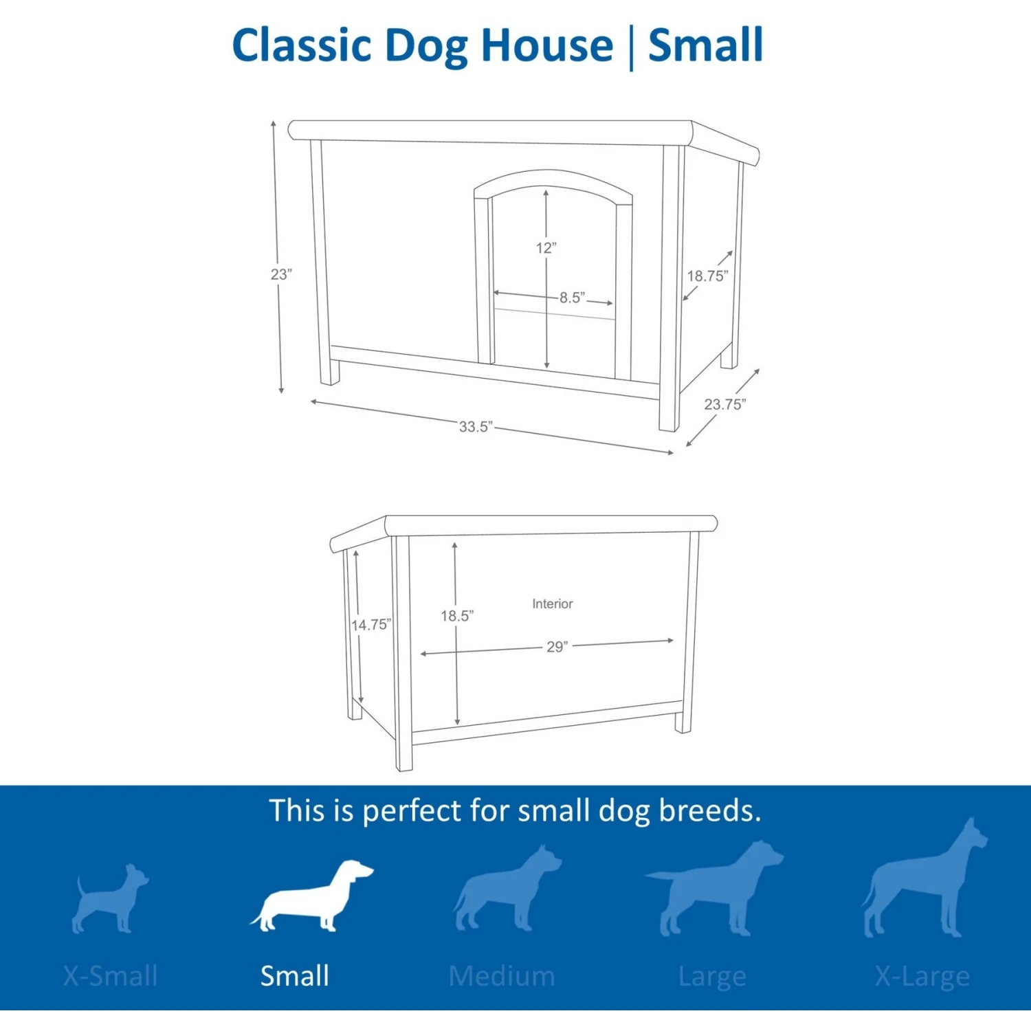 TRIXIE Natura Classic Dog House With Weatherproof Finish, Elevated Floor - Image 7