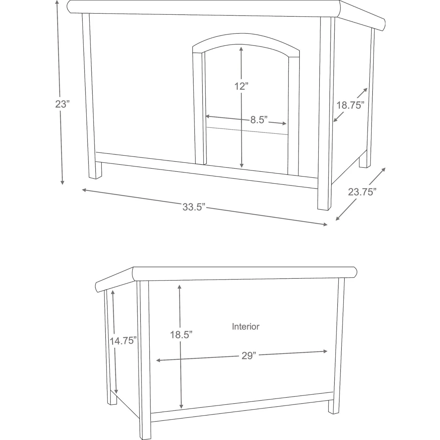 TRIXIE Natura Classic Dog House With Weatherproof Finish, Elevated Floor - Image 8