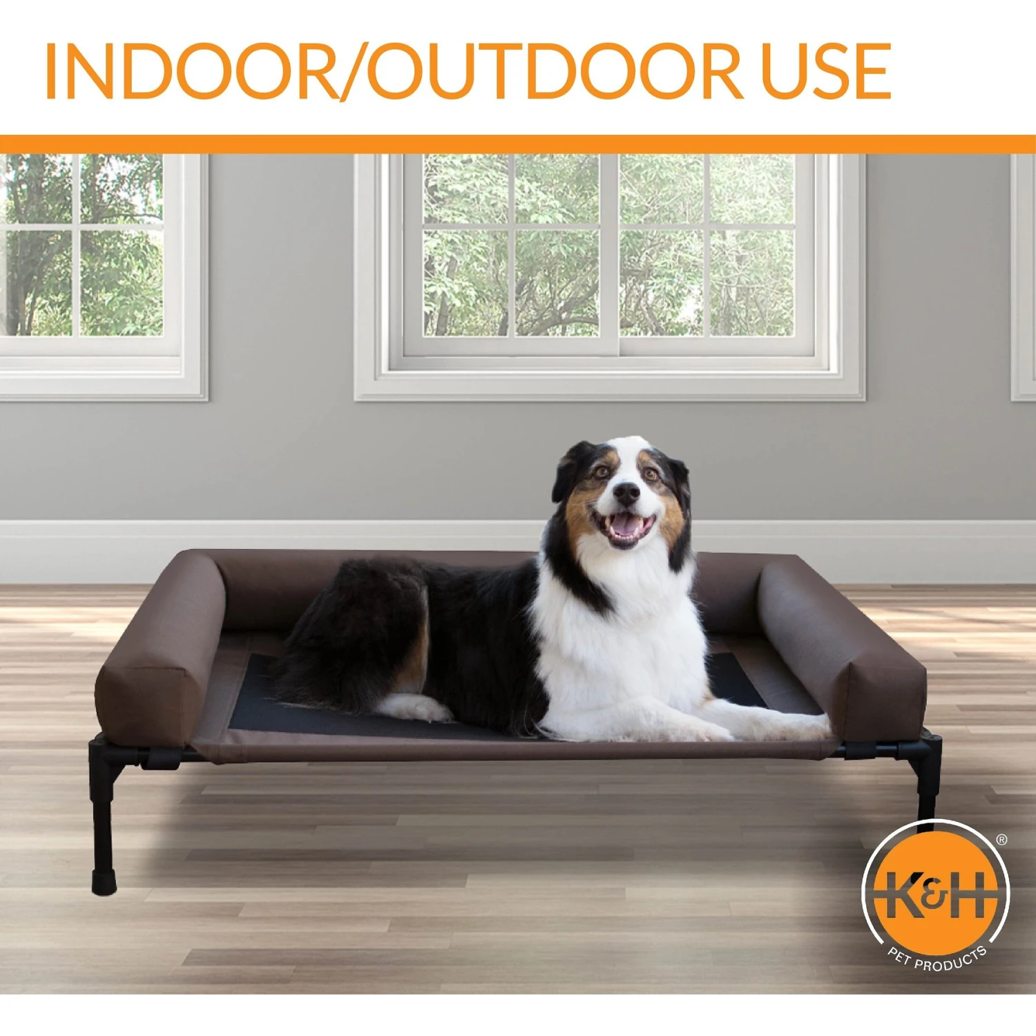 K&H Pet Products Original Bolster Pet Cot Elevated Dog Bed, Chocolate - Image 5