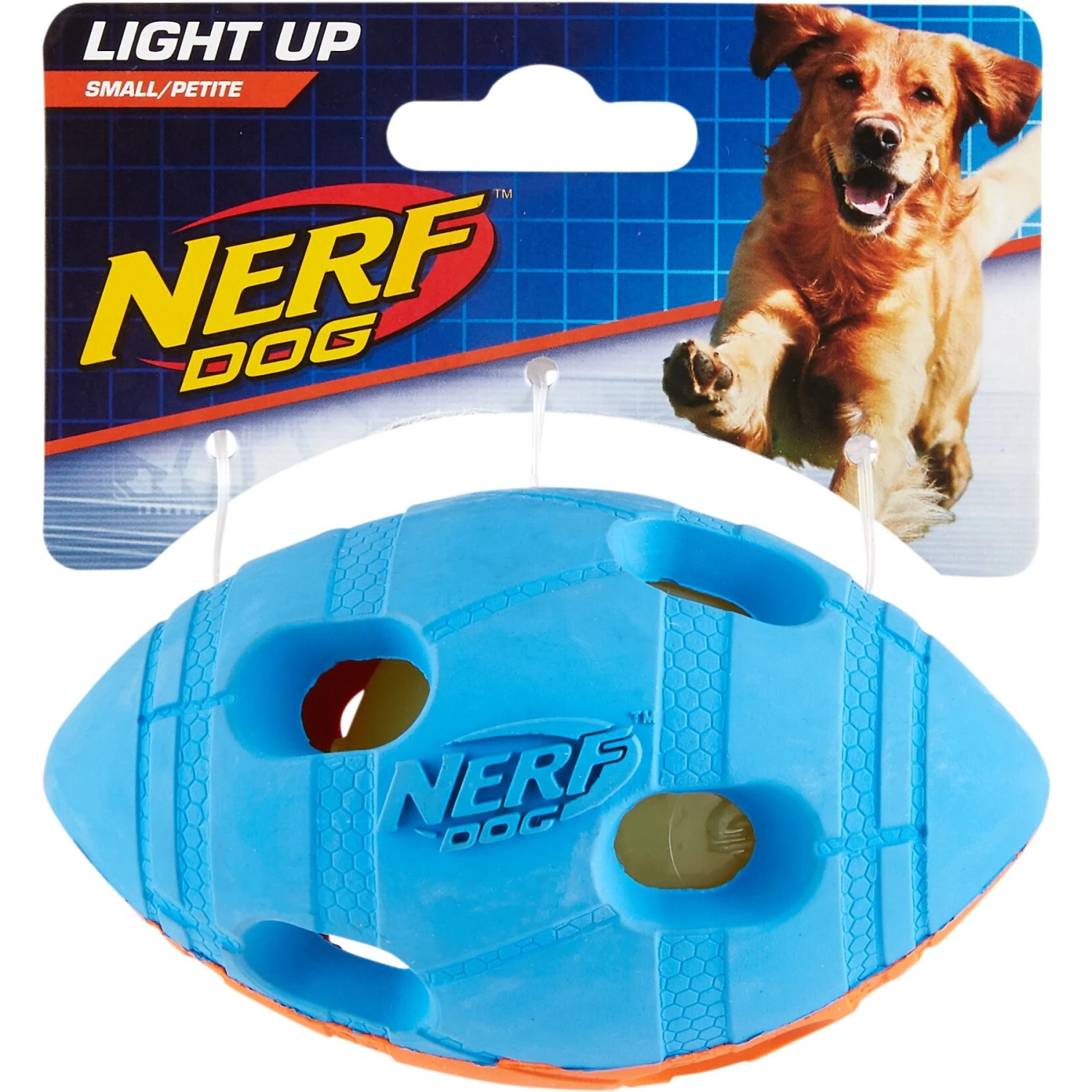 Nerf Dog Light Up Bash Football Dog Toy, Small - Image 4