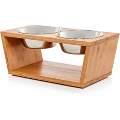 Pawfect Pets Premium Non-Skid Elevated Dog & Cat Bowl
