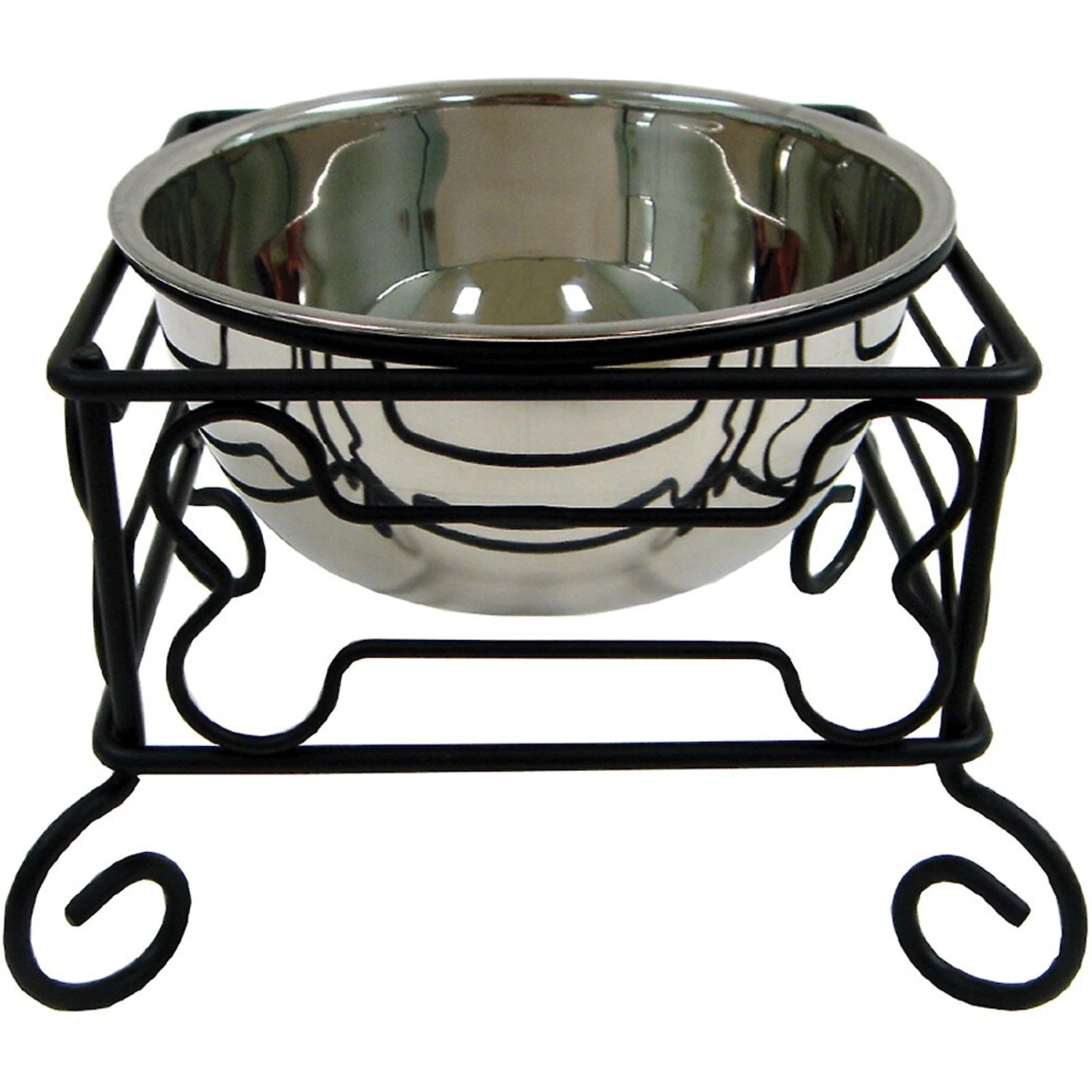 YML Wrought Iron Stand With Stainless Steel Dog Bowl