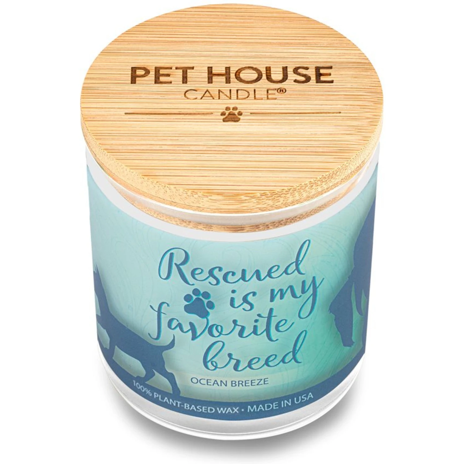 Pet House Ocean Breeze Natural Plant-Based Wax Sentiment Candle - Image 2