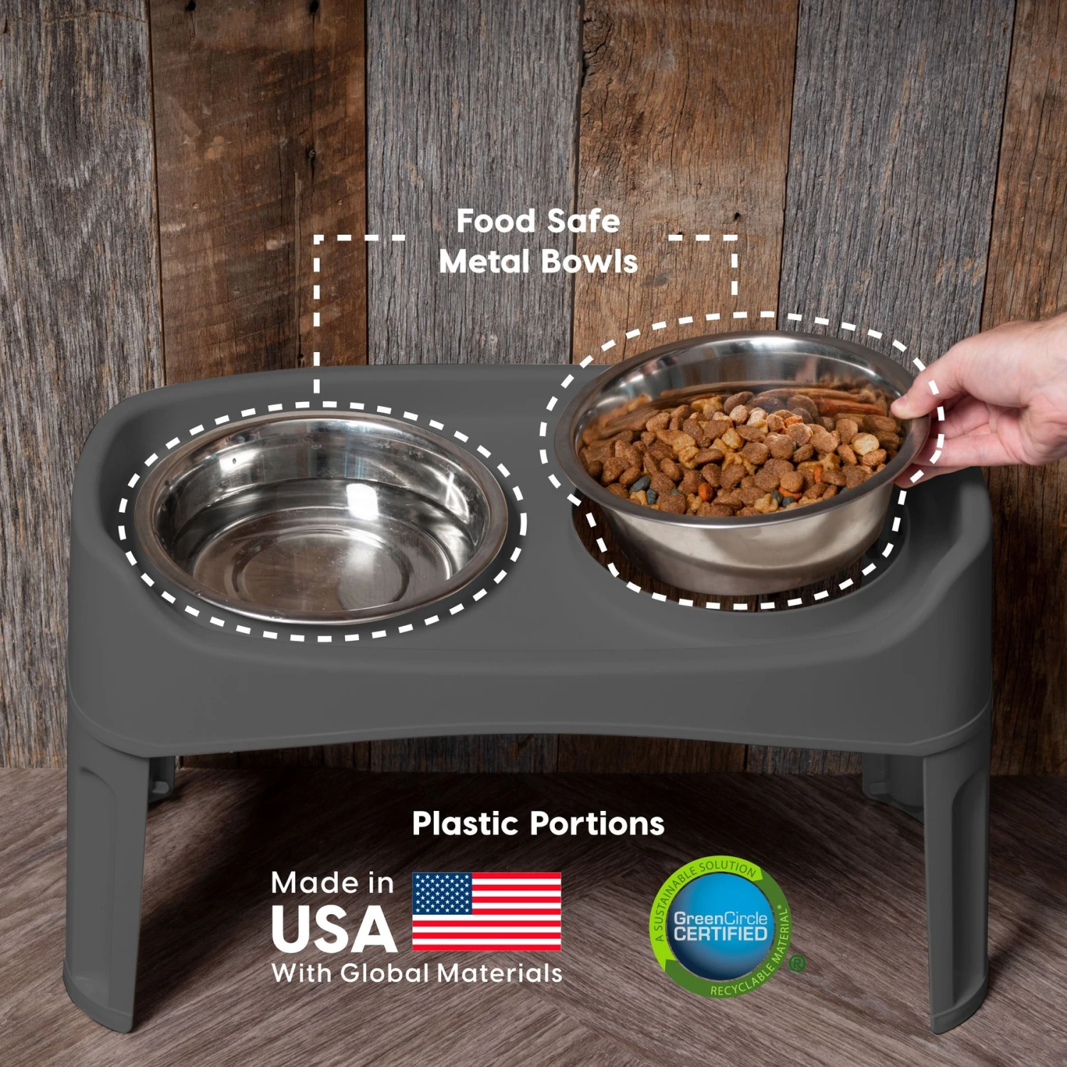 IRIS USA Elevated Dog Feeder With Attachable Feet - Image 5