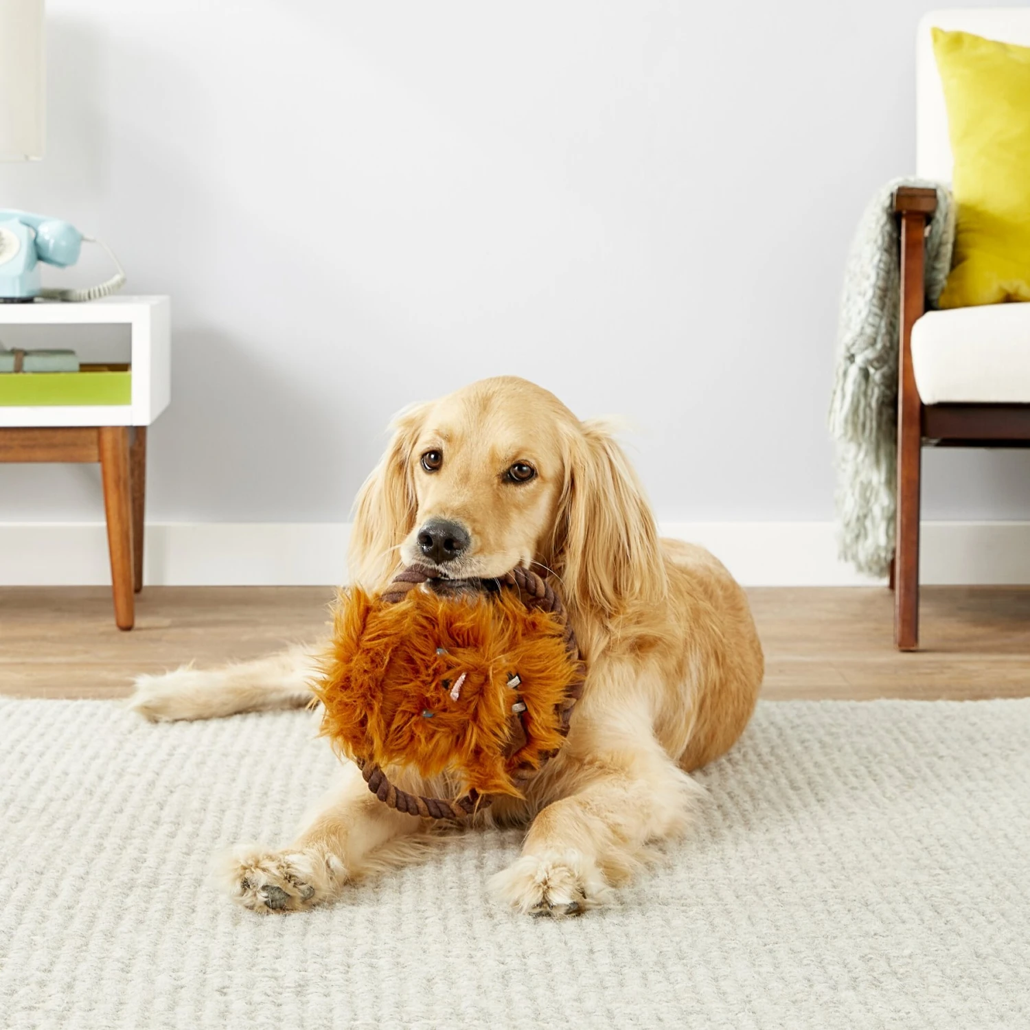 Fetch For Pets Star Wars Chewbacca Squeaky Plush Rope Dog Toy - Image 2