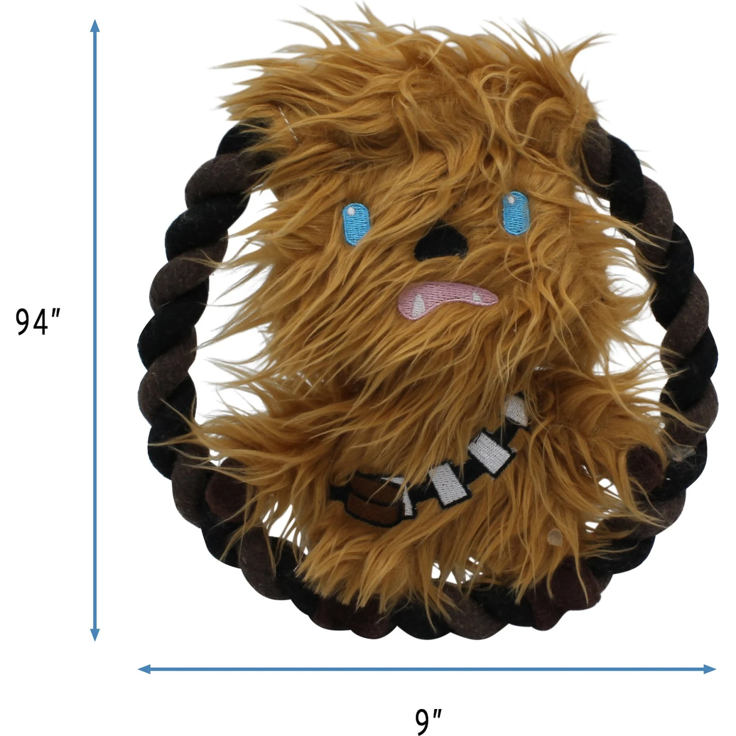 Fetch For Pets Star Wars Chewbacca Squeaky Plush Rope Dog Toy - Image 4