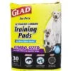 Glad For Pets Activated Carbon Jumbo Dog Training Pads, 28 X 30-in, 30 Count, Unscented