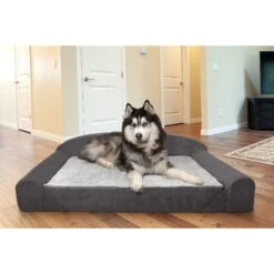 FurHaven Luxury Edition Orthopedic Bolster Cat & Dog Bed With Removable Cover