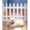 Etna Picket Fence Adjustable Pet Gate, White
