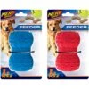 Nerf Dog Feeder Tire Dog Toy, Blue/Red, 2 Count