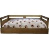 Iconic Pet Sassy Paws Wooden Sofa Cat & Dog Bed With Removable Cover