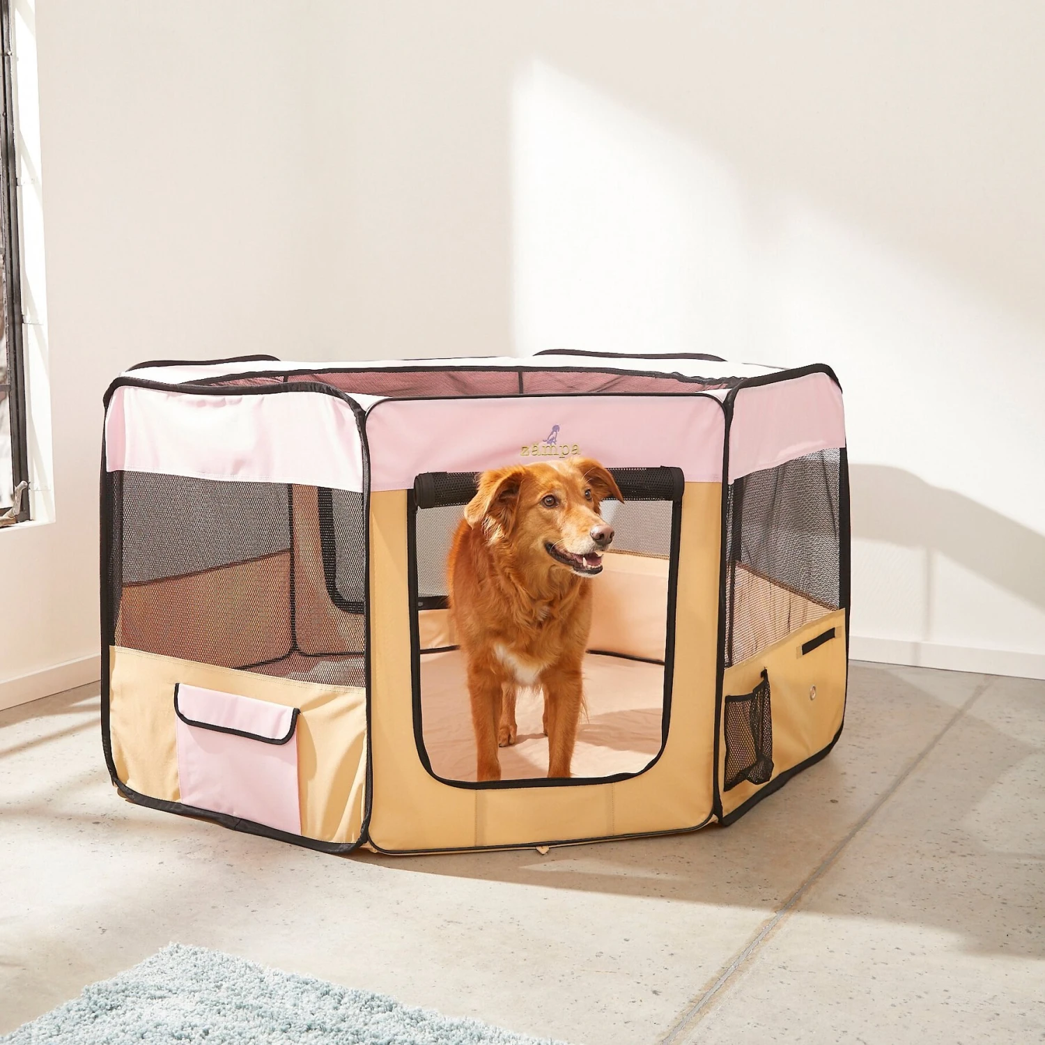 Zampa Pet Folding Soft-sided Dog & Cat Playpen - Image 4