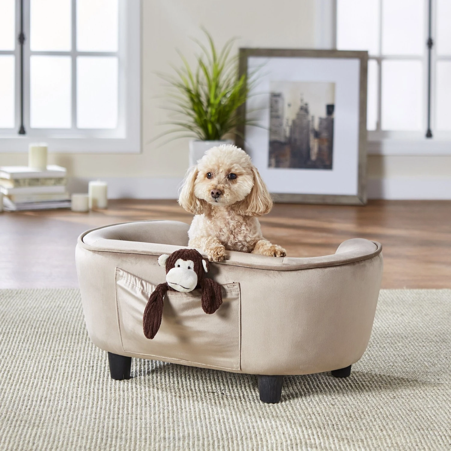 Enchanted Home Pet Coco Sofa Cat & Dog Bed With Removable Cover - Image 2