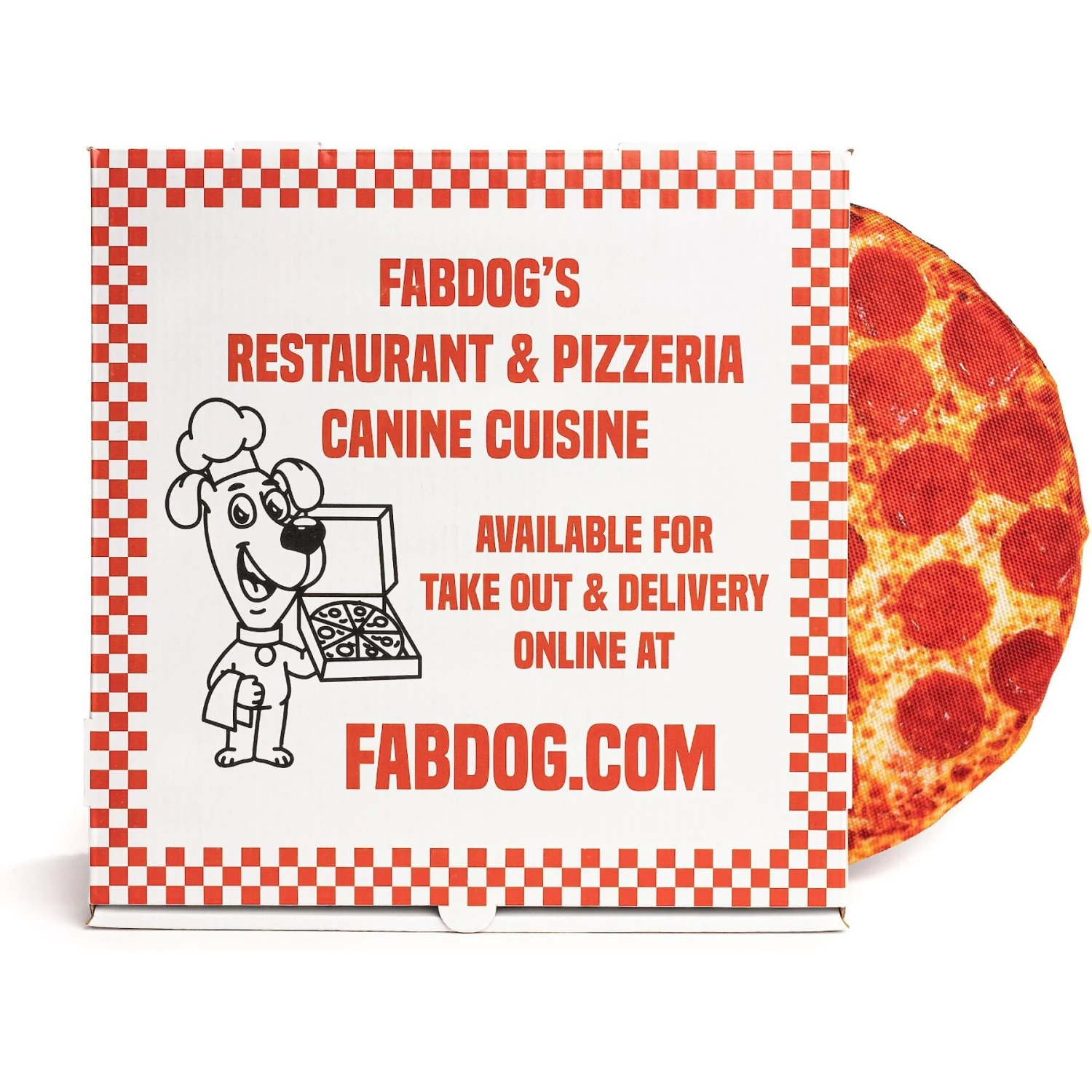 Fab Dog Box Of Pizzas Squeaky Stuffing-Free Plush Dog Toy - Image 5