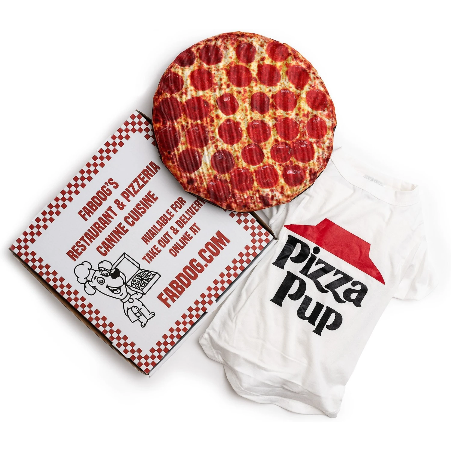 Fab Dog Box Of Pizzas Squeaky Stuffing-Free Plush Dog Toy - Image 6