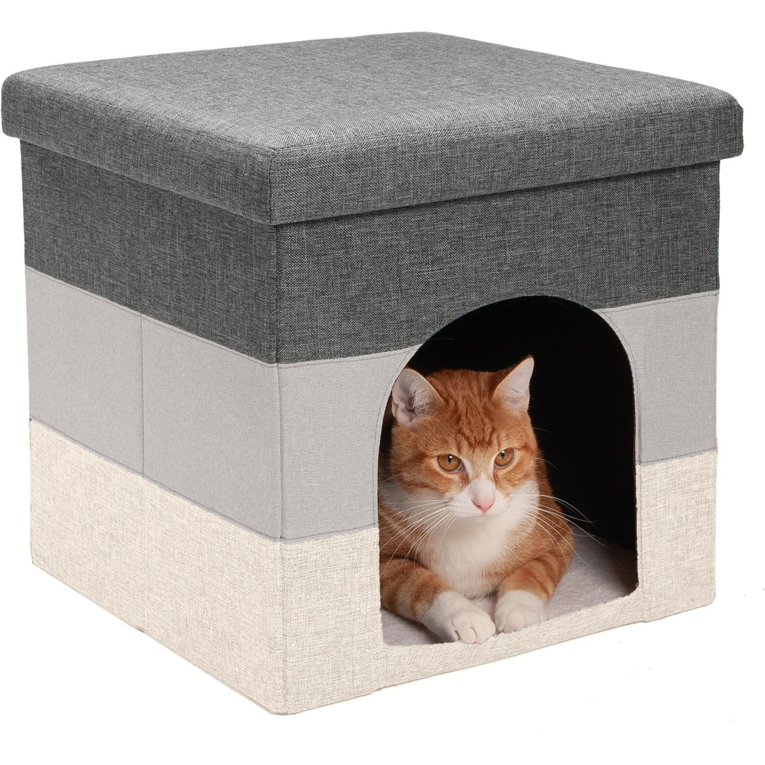 FurHaven House Footstool & Ottoman Dog & Cat Bed - Image 3