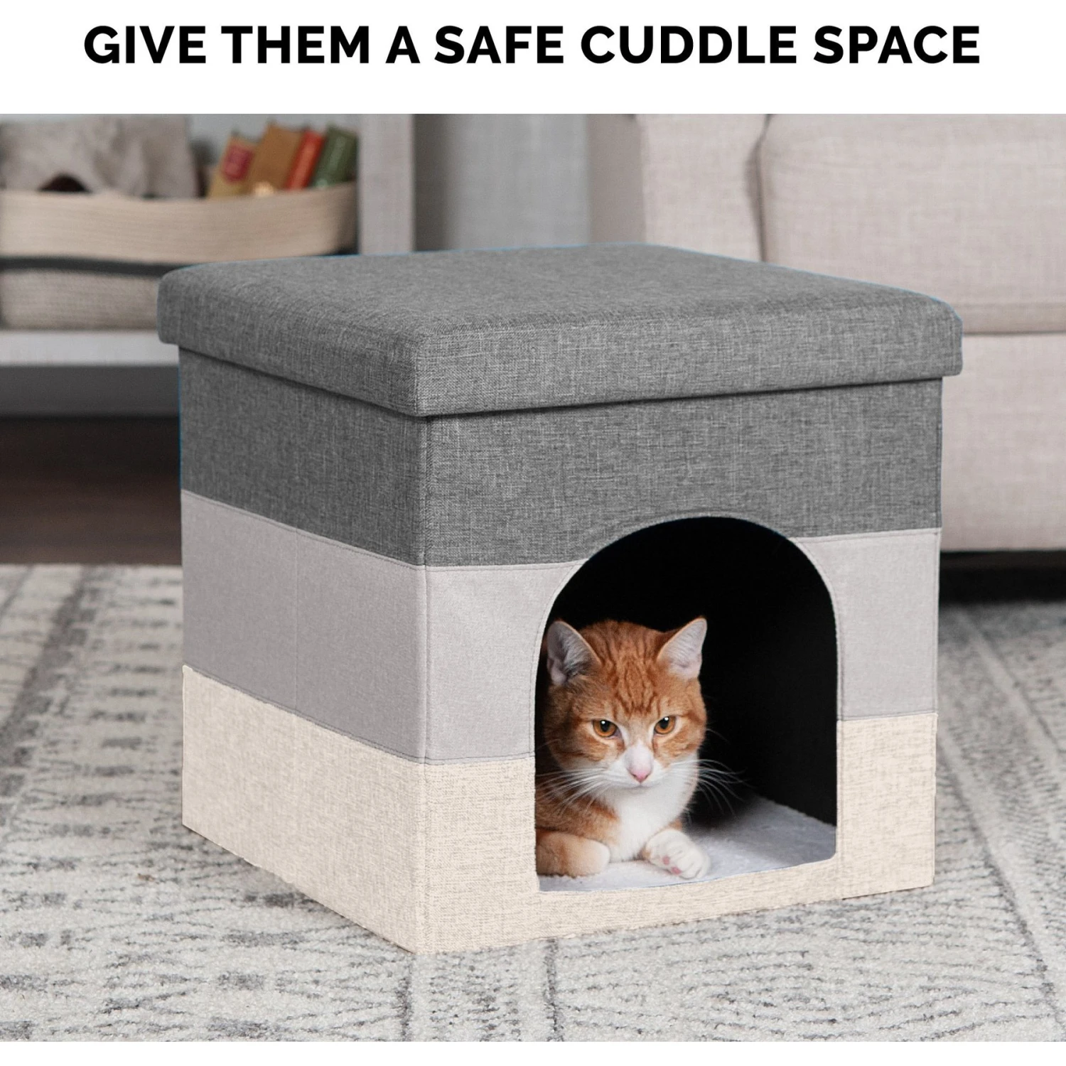 FurHaven House Footstool & Ottoman Dog & Cat Bed - Image 6