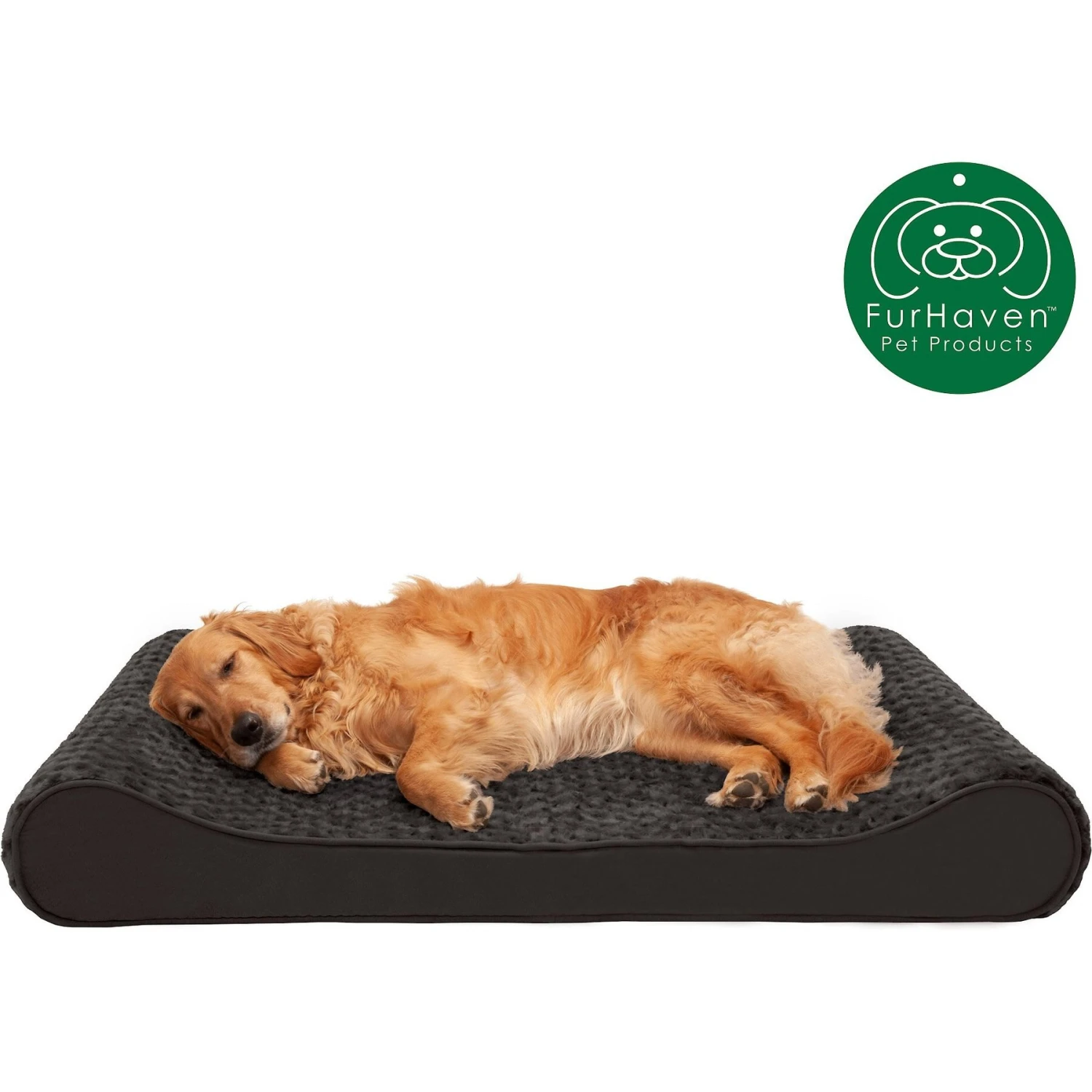 FurHaven Ultra Plush Luxe Lounger Cooling Gel Dog Bed With Removable Cover - Image 4