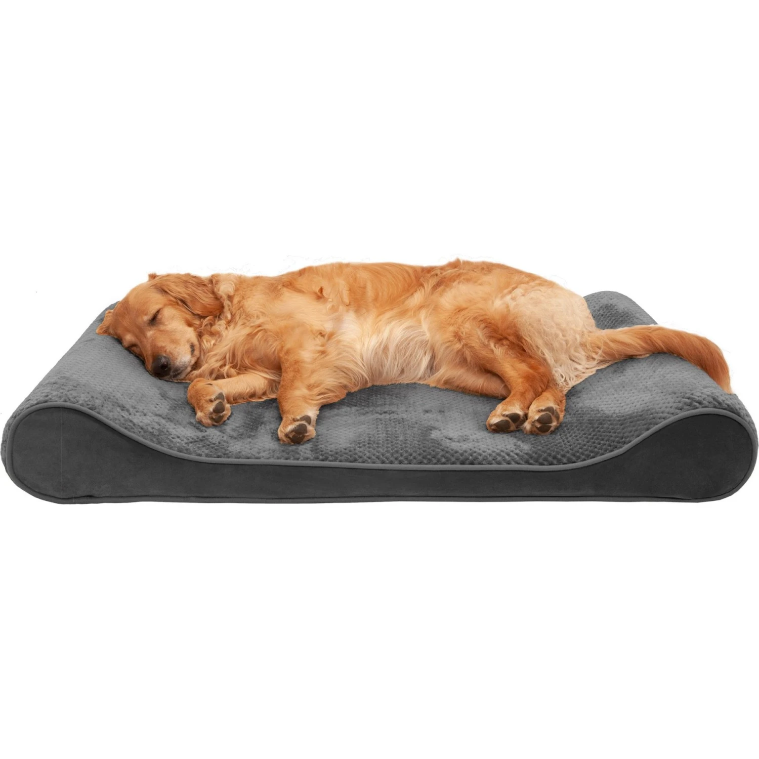 FurHaven Minky Plush Luxe Lounger Cooling Gel Dog Bed With Removable Cover - Image 4