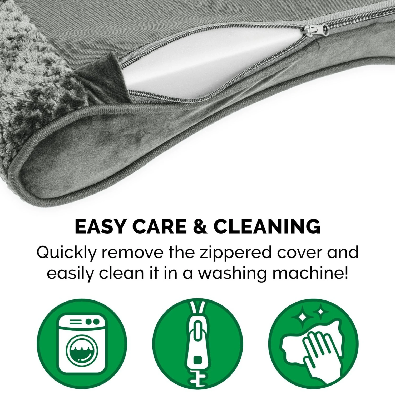 FurHaven Minky Plush Luxe Lounger Cooling Gel Dog Bed With Removable Cover - Image 8