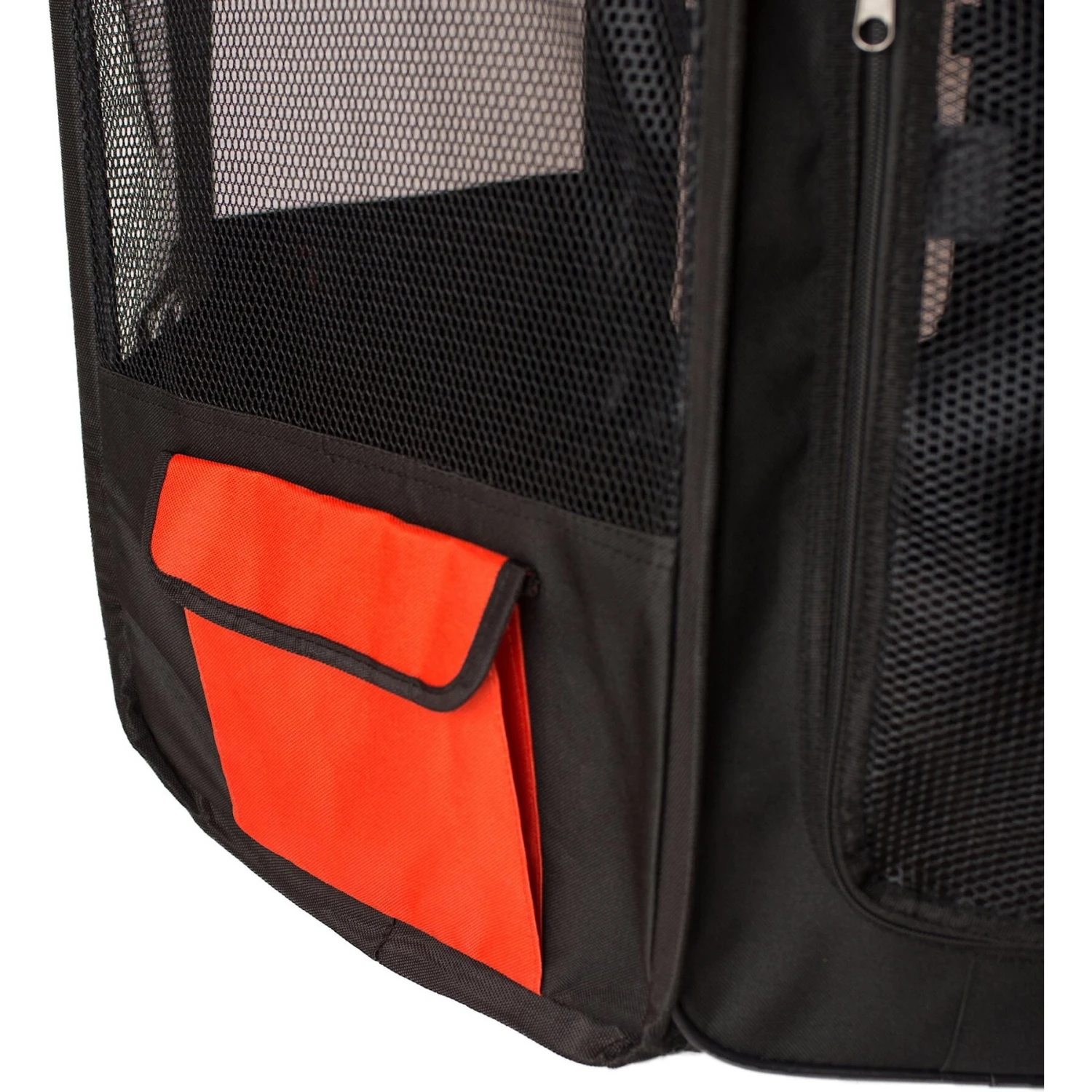 Armarkat Model PP002R Portable Soft-sided Dog & Cat Playpen, Black & Red - Image 9
