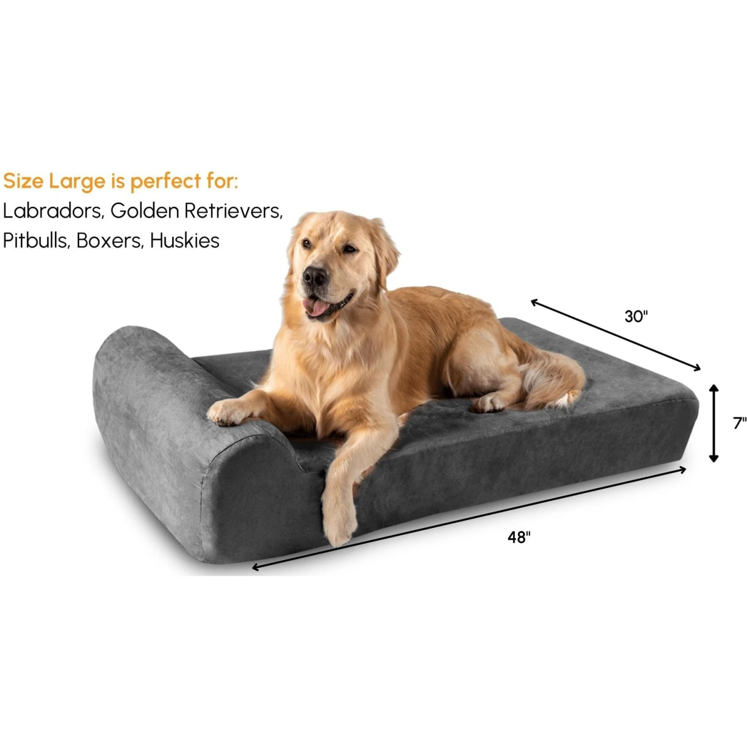 Big Barker 7" Headrest Orthopedic Pillow Dog Bed With Removable Cover - Image 2
