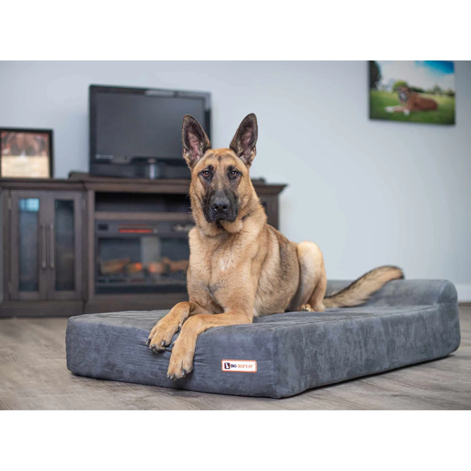 Big Barker 7" Headrest Orthopedic Pillow Dog Bed With Removable Cover - Image 3