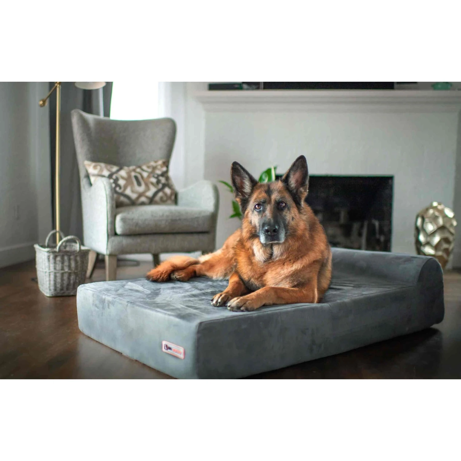 Big Barker 7" Headrest Orthopedic Pillow Dog Bed With Removable Cover - Image 4