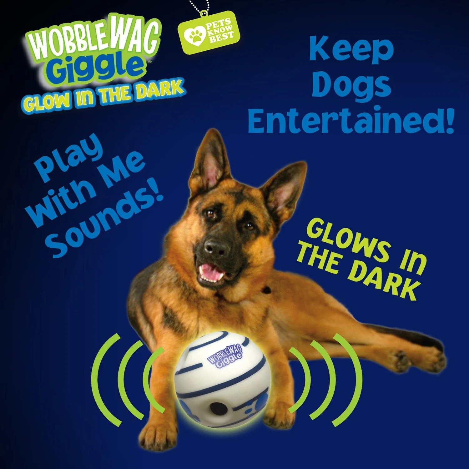 Wobble Wag Giggle Ball Glow In The Dark Squeaky Dog Toy - Image 5