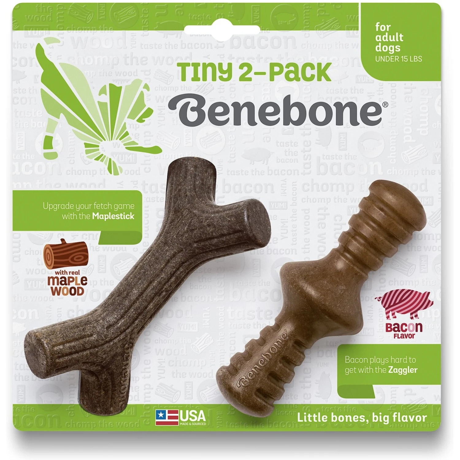 Benebone Bacon Flavor Tough Dog Chew Toy