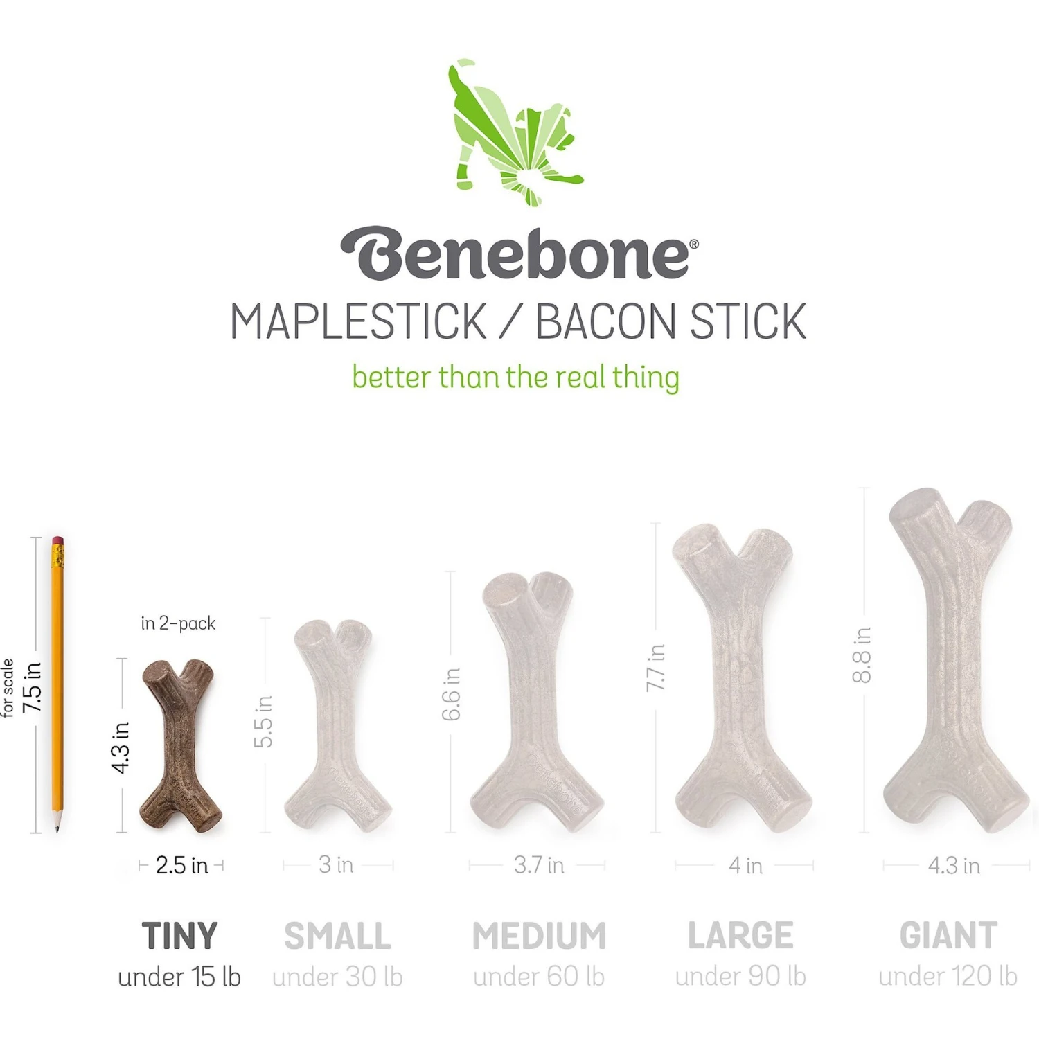 Benebone Bacon Flavor Tough Dog Chew Toy - Image 5