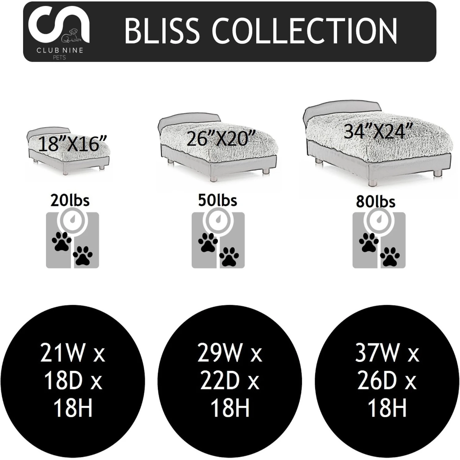 Club Nine Pets Modern Sofa Cat & Dog Bed, Black - Image 3