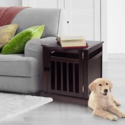 Casual Home Chappy Single Door Furniture Style Dog Crate & Wood Slats