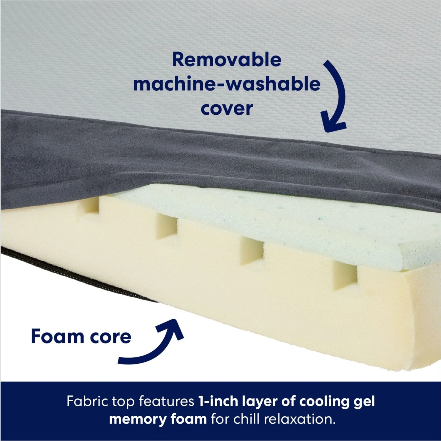 Frisco Cooling Orthopedic Pillow Dog Bed W/Removable Cover - Image 3