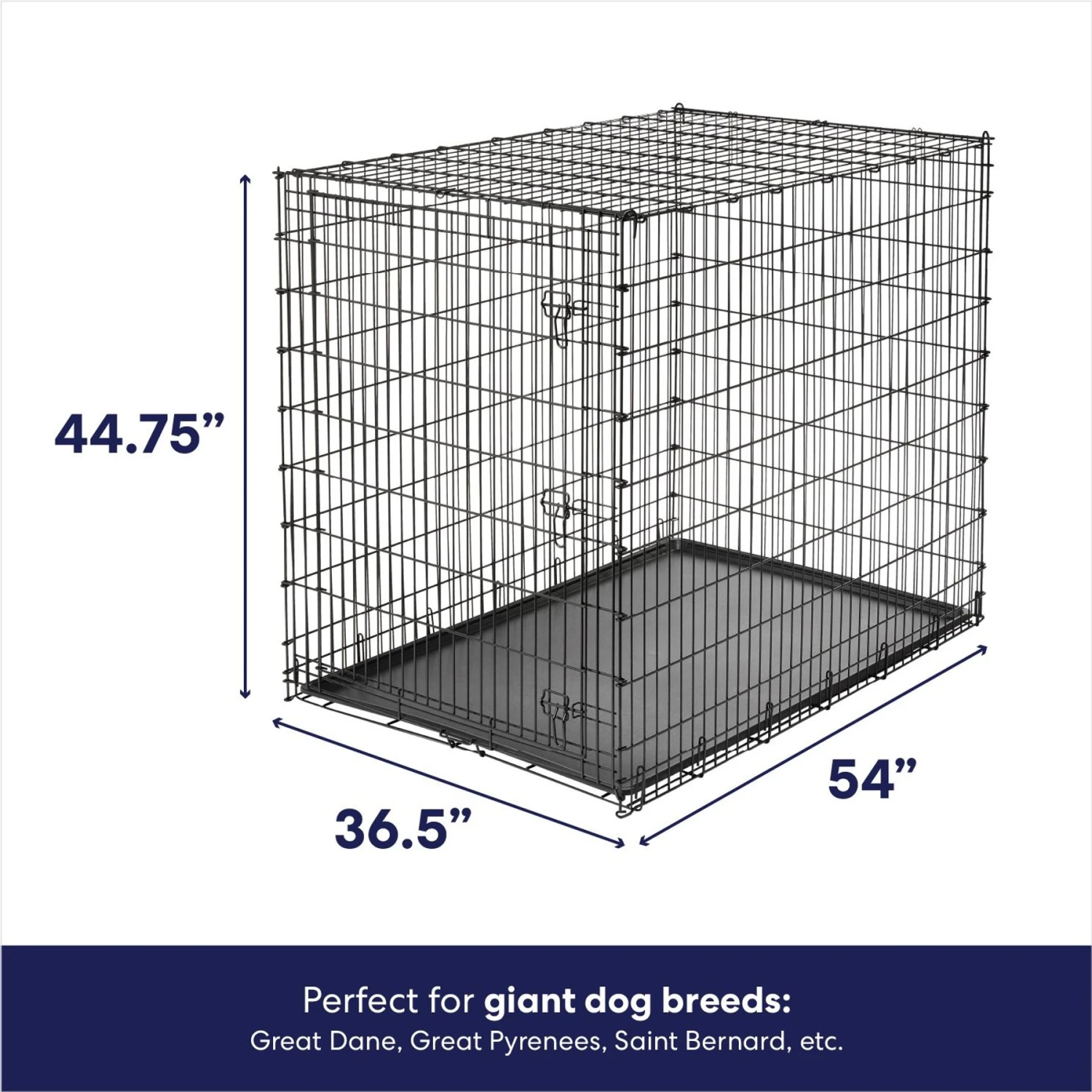 Frisco Heavy Duty Single Door Wire Dog Crate - Image 2