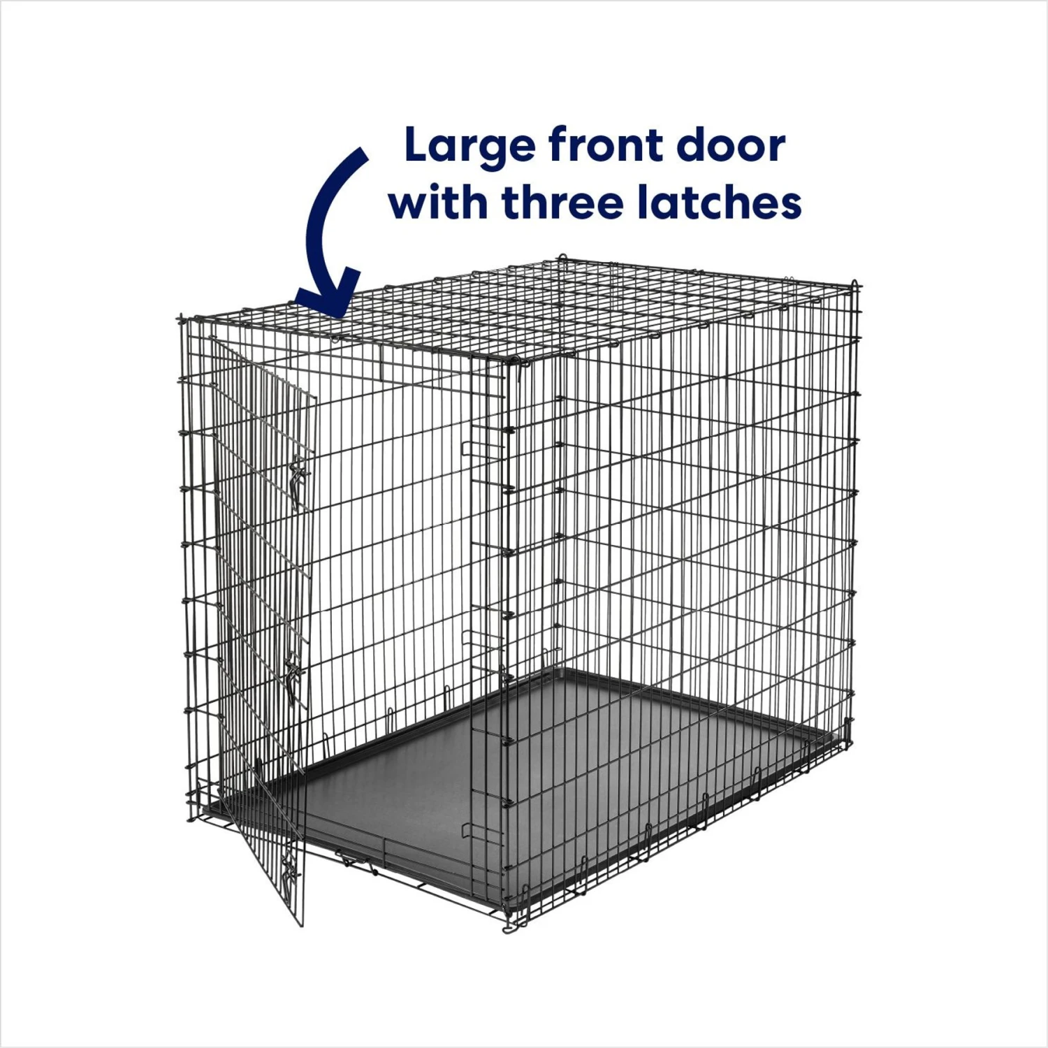 Frisco Heavy Duty Single Door Wire Dog Crate - Image 4
