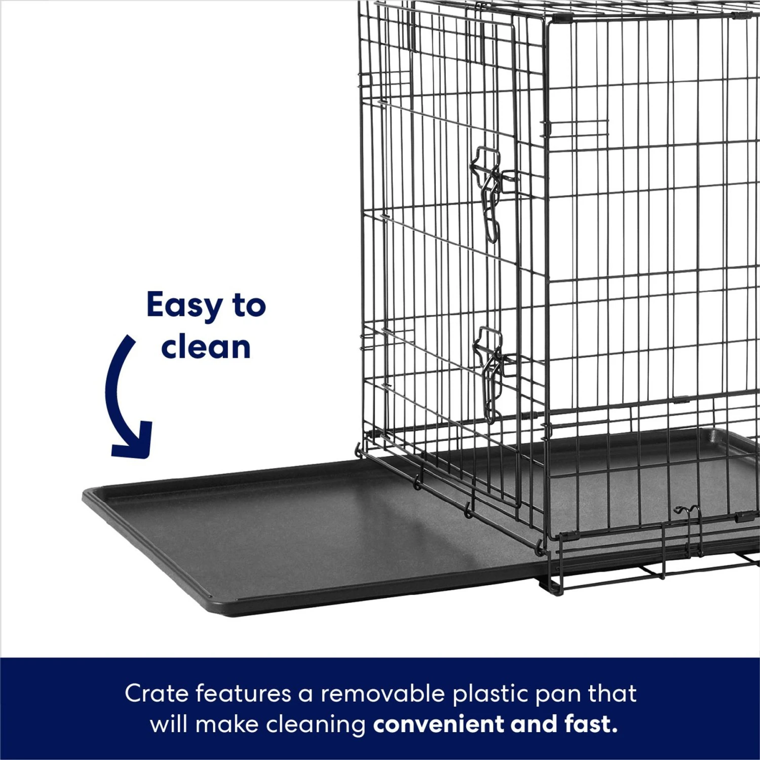 Frisco Fold & Carry Single Door Collapsible Wire Dog Crate & Mat Kit - Image 5
