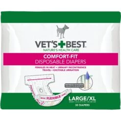 Vet's Best Comfort-Fit Disposable Female Dog Diapers