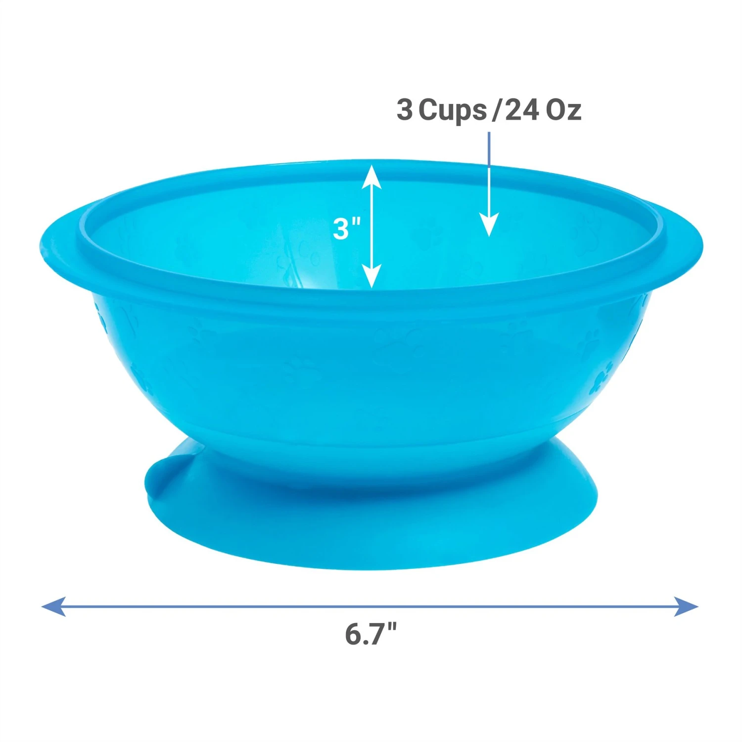 Frisco Plastic Suction Bowl, Blue - Image 2