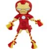Marvel 's Ironman Plush With Rope Squeaky Dog Toy