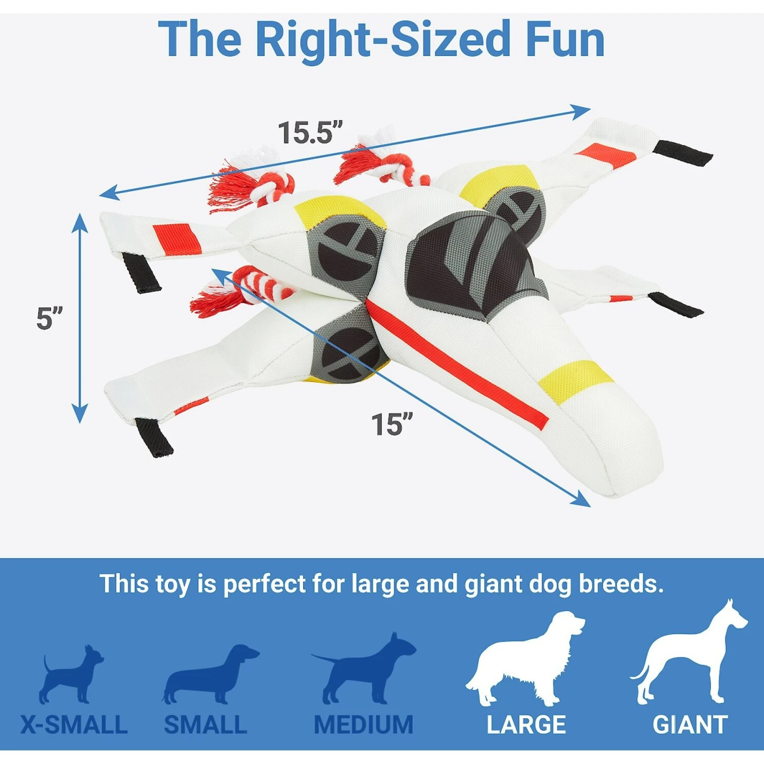 STAR WARS X-WING STARFIGHTER Plush Squeaky Dog Toy - Image 2