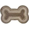 Homespice Bone Shaped Ultra Durable Braided Dog & Cat Placemat