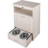 New Age Pet Dog Food Pantry W/ Double Bowl
