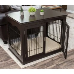 Internet's Best Double Door Furniture Style Dog Crate & End Table