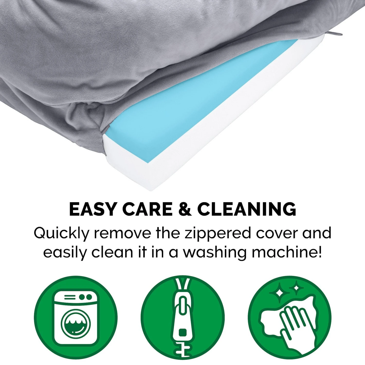 FurHaven Velvet Waves Perfect Comfort Cooling Gel Bolster Cat & Dog Bed With Removable Cover - Image 8