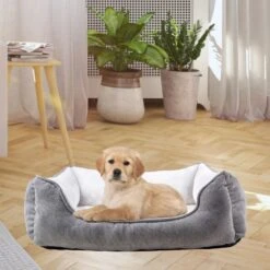 HappyCare Textiles Rectangle Orthopedic Bolster Cat & Dog Bed