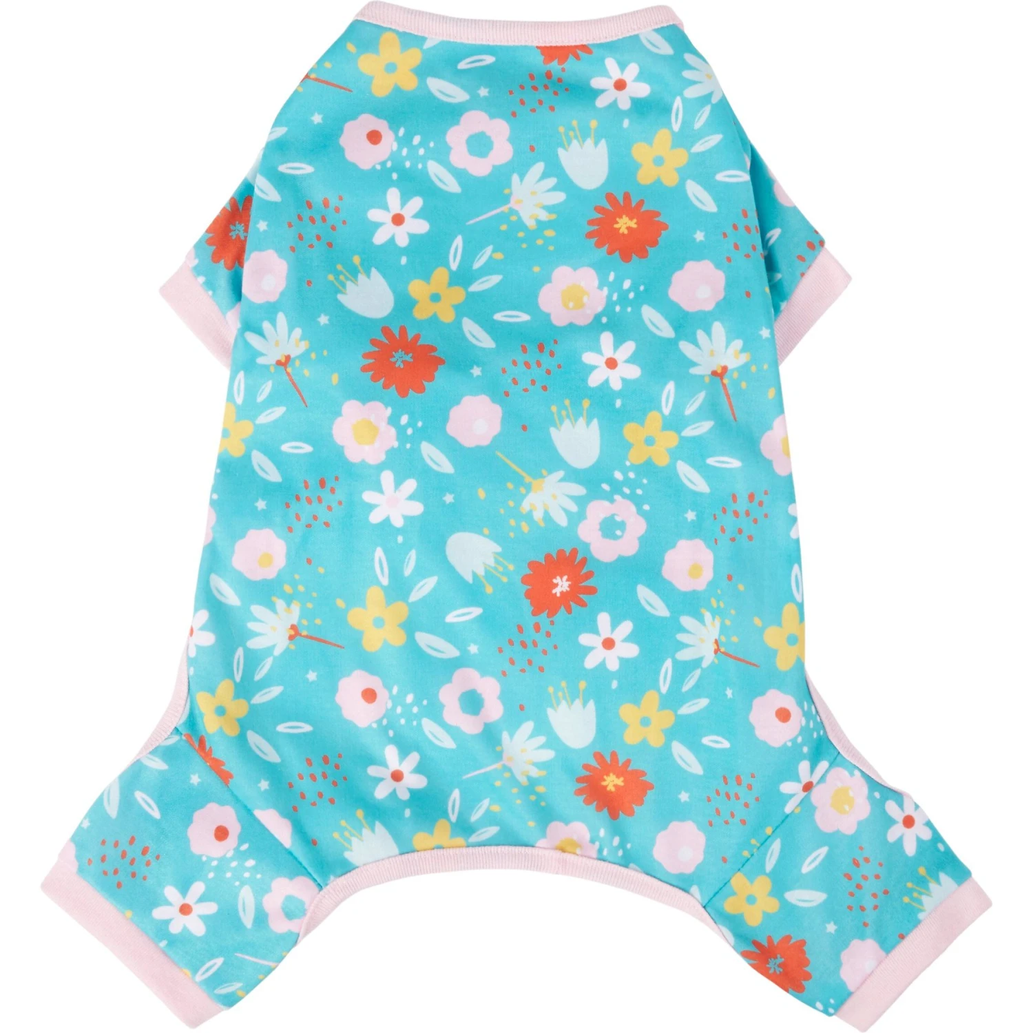 Frisco Teal Floral Dog & Cat Jersey PJs - Image 4