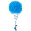 Frisco Baseball Cotton Candy Plush With Rope Squeaky Dog Toy