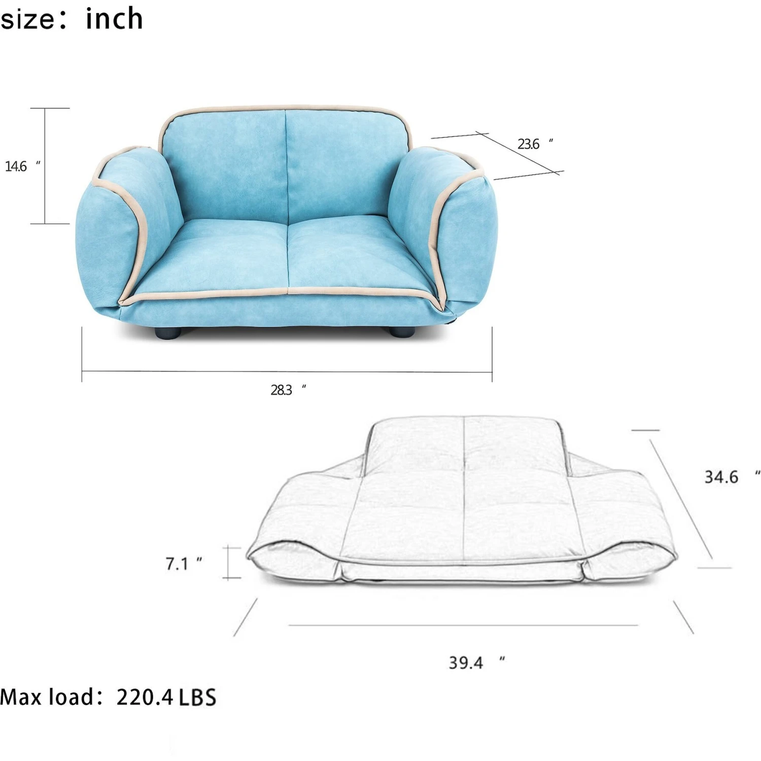 K1 Pet Design Stark Sofa Dog Bed - Image 4