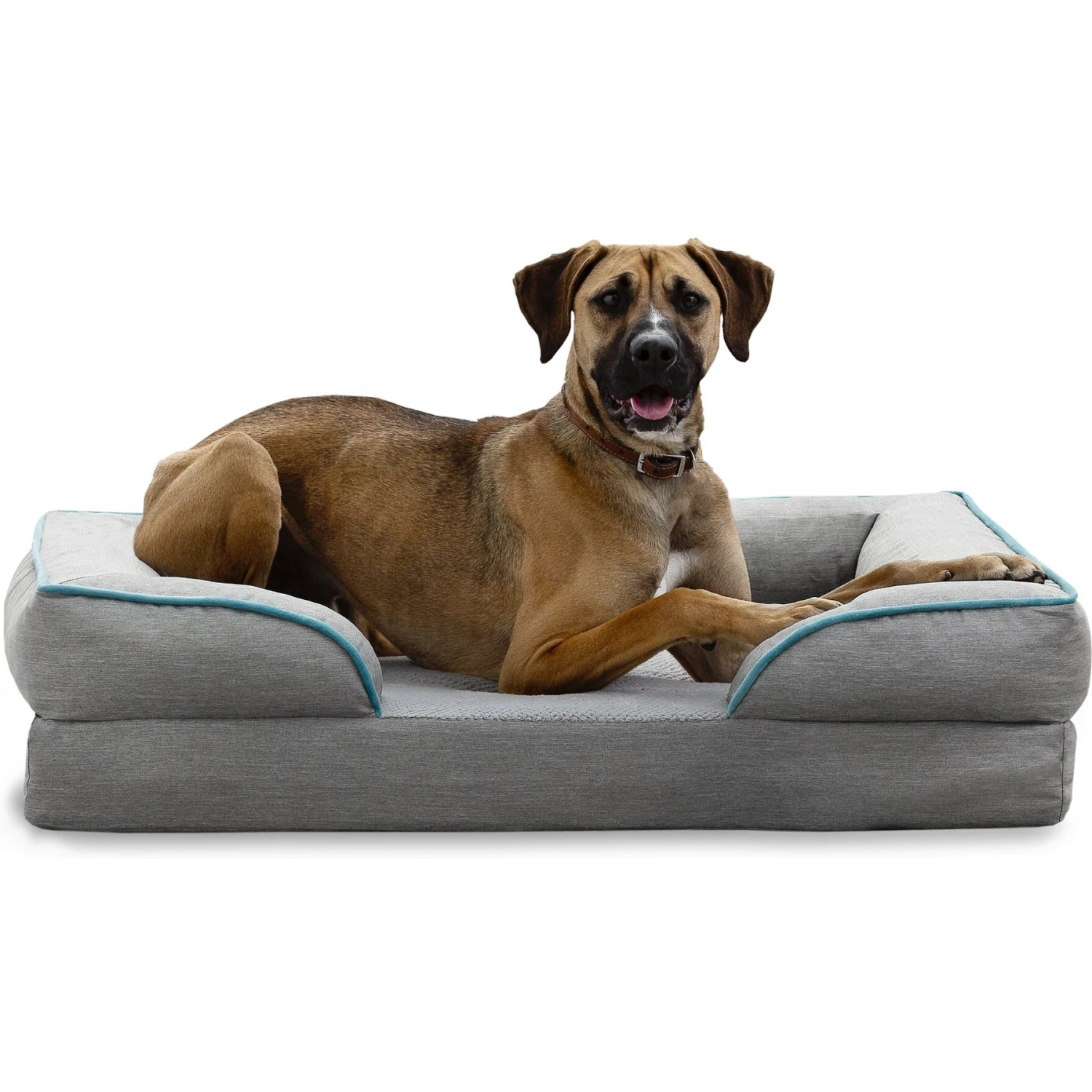 Brindle Orthopedic Bolster Dog & Cat Bed With Removable Cover - Image 7